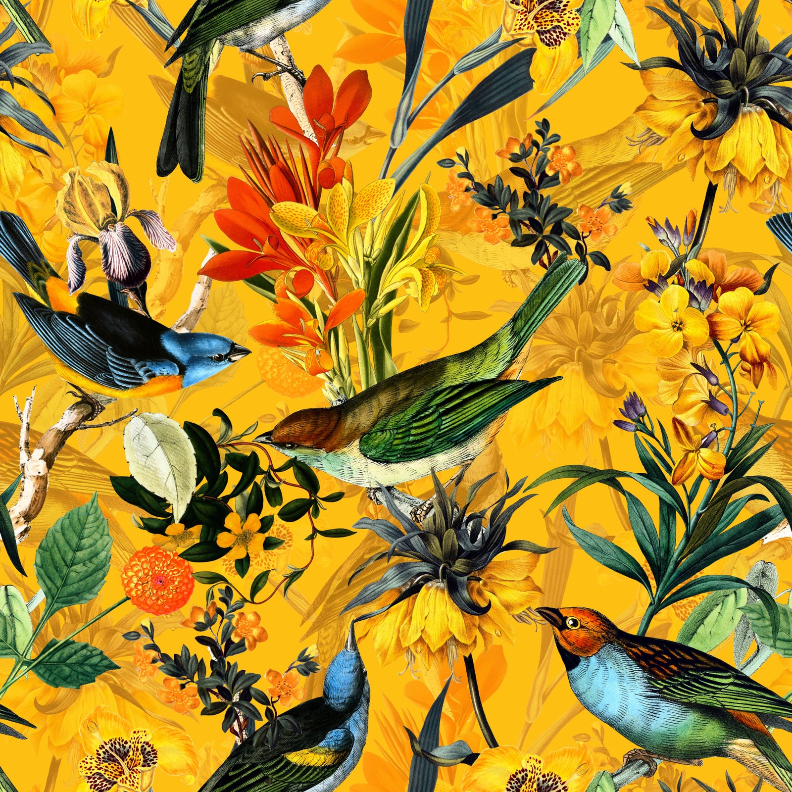 Golden Hour Aviary Wallpaper⁠