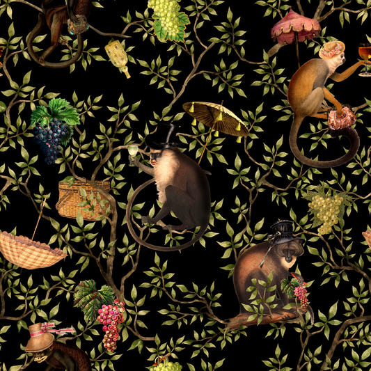 Monkeys & Vines: A Whimsical Escape Wallpaper⁠