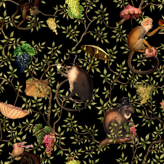 Monkeys & Vines: A Whimsical Escape Wallpaper⁠