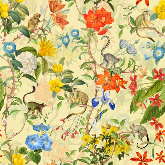 Vintage Primate Paradise Wallpaper⁠