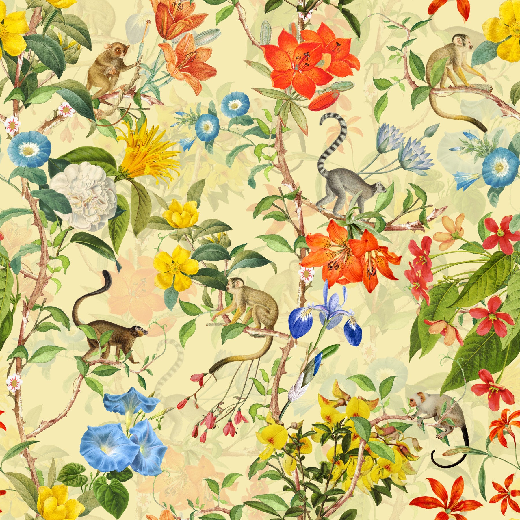 Vintage Primate Paradise Wallpaper⁠