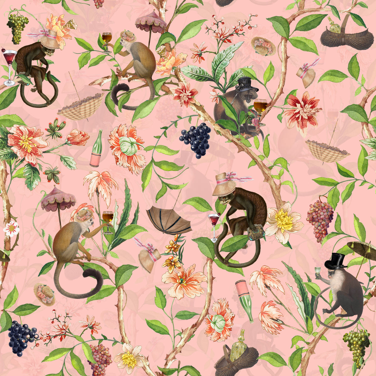 A Primate's Garden Party Wallpaper⁠