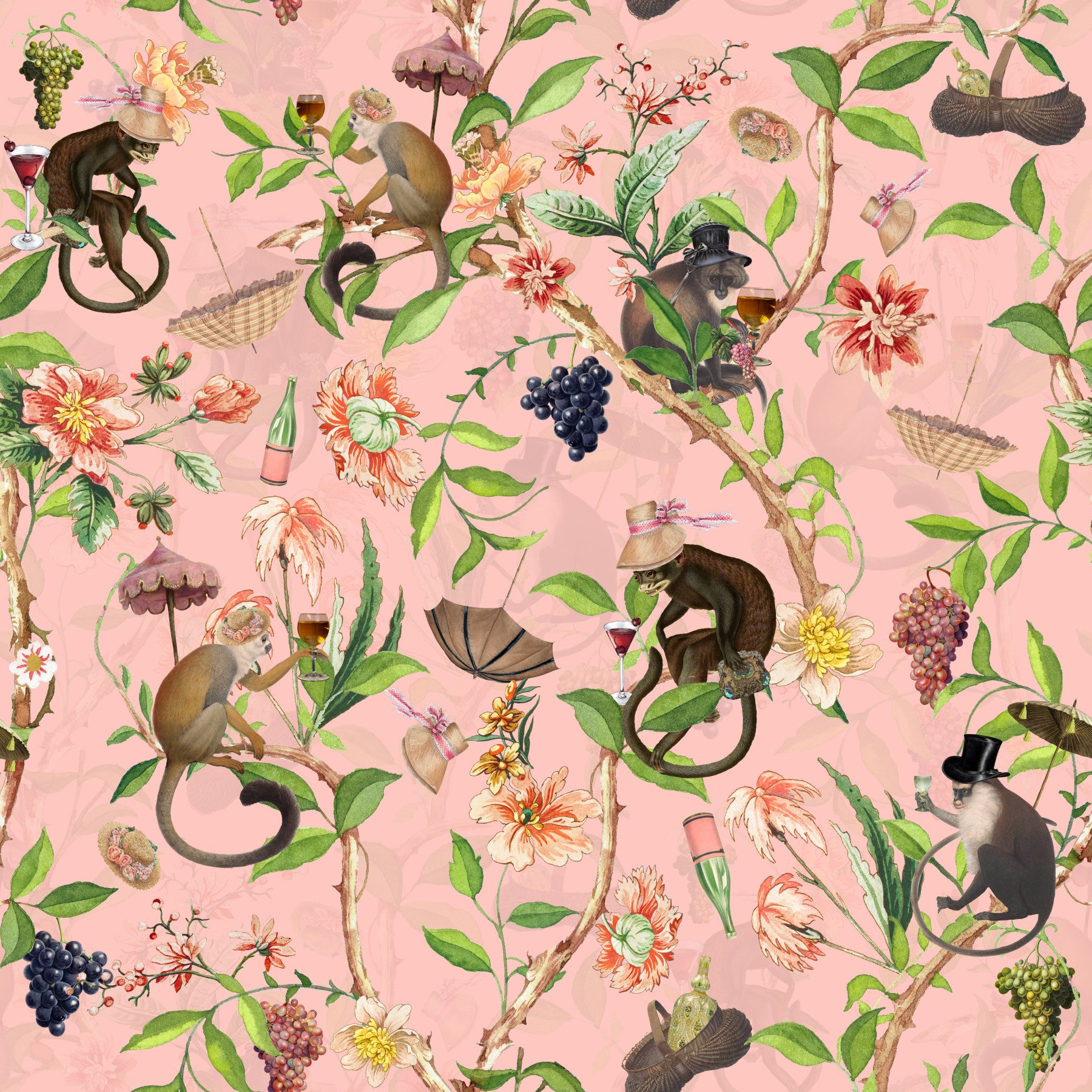 A Primate's Garden Party Wallpaper⁠