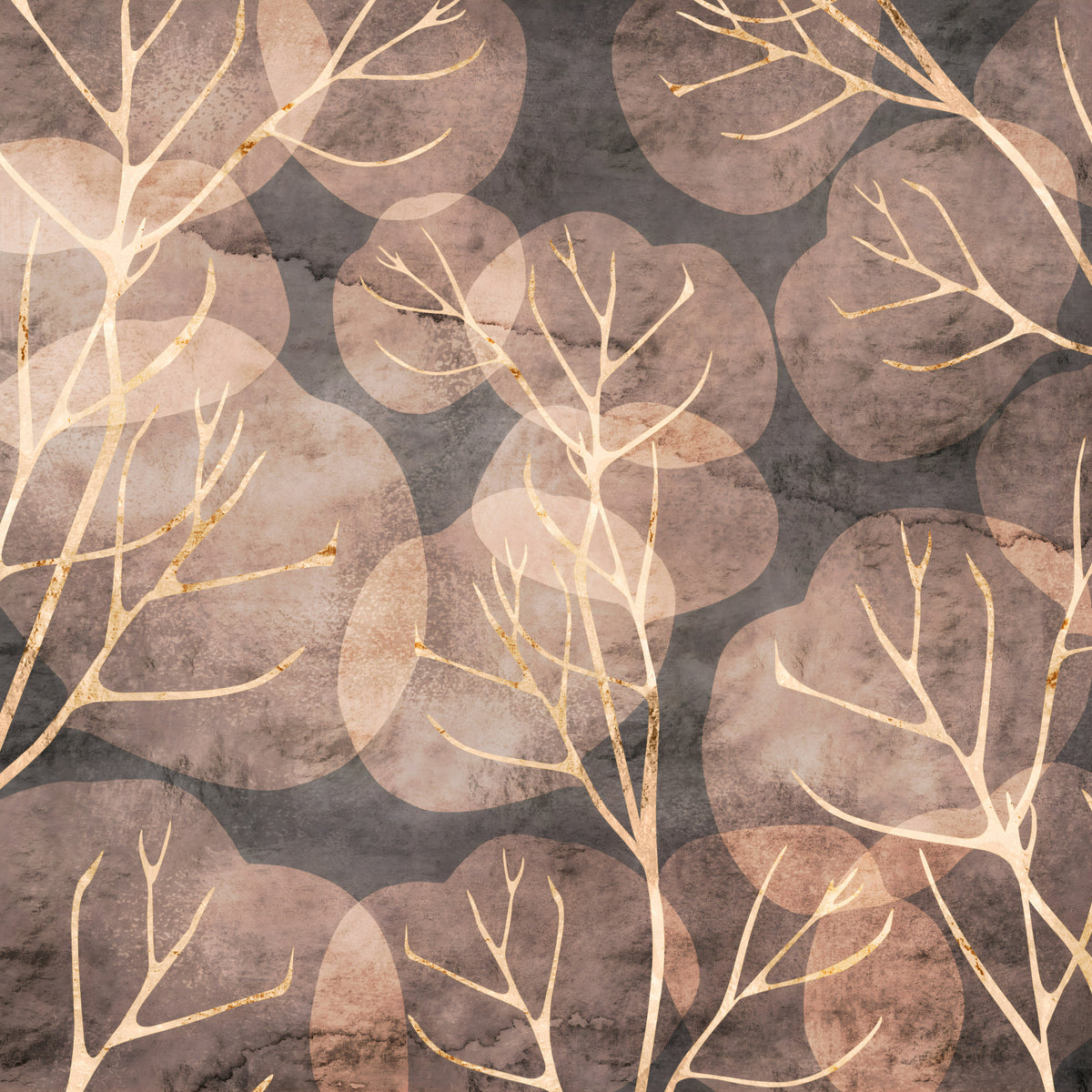 Midwinter Leaf - Sepia Wall Mural