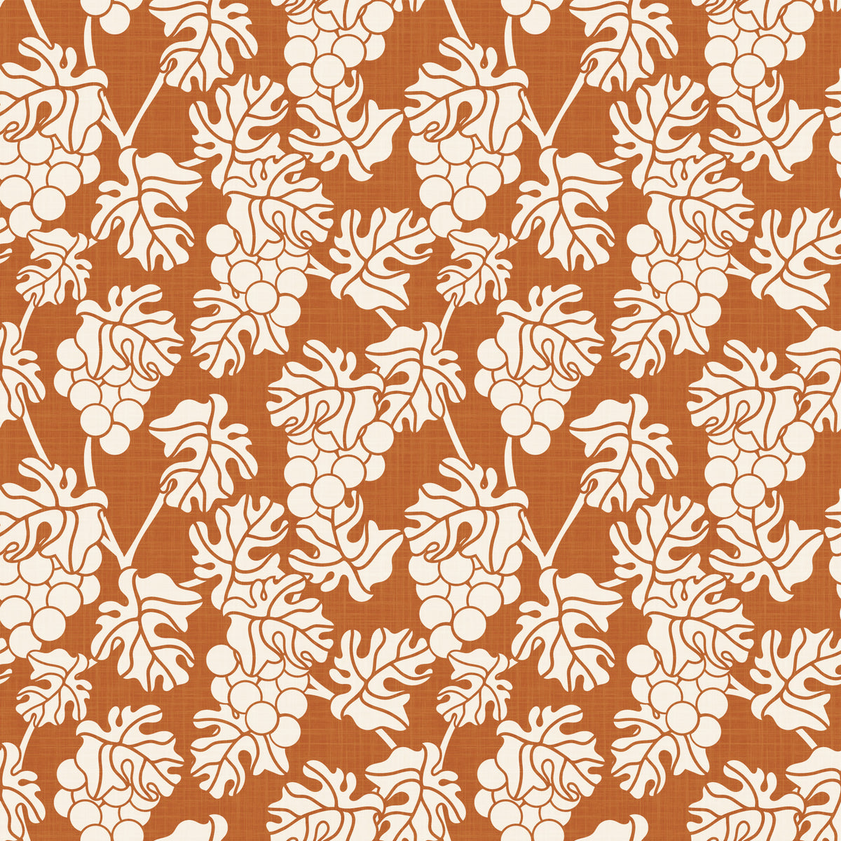Mediterranean Vineyard terracotta Wallpaper⁠ in your room — zoomed