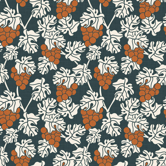 Mediterranean Vineyard Blue Wallpaper⁠