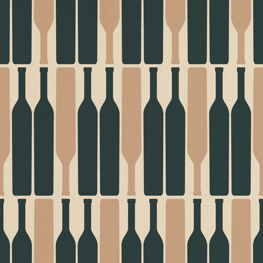 Modern Geometric Wine Cellar Blue Wallpaper⁠