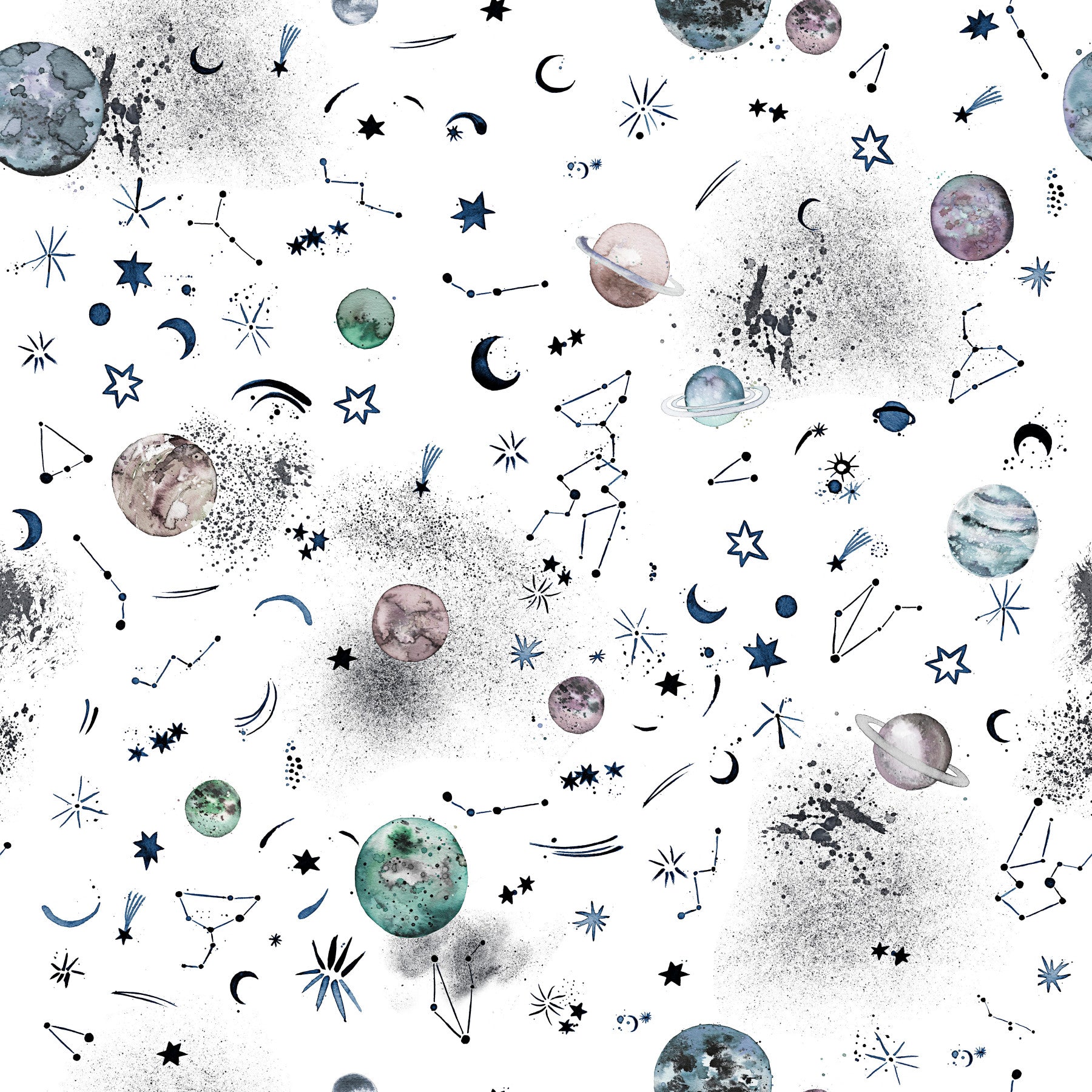 Space Galaxy Planets Constellations Astronomy Wallpaper⁠