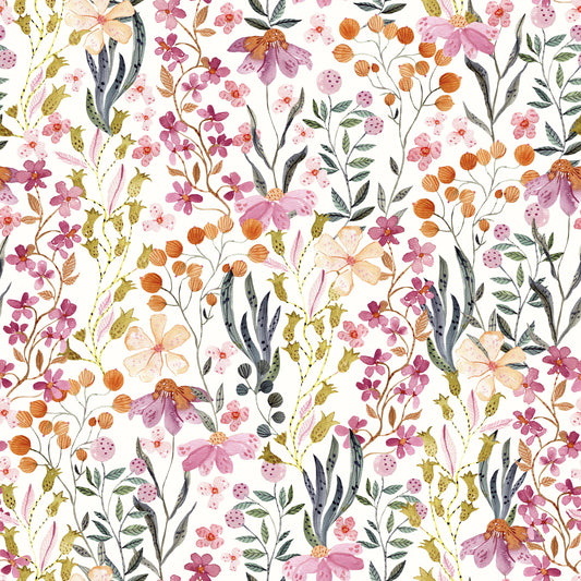 Watercolor Blossom Garden Wallpaper⁠