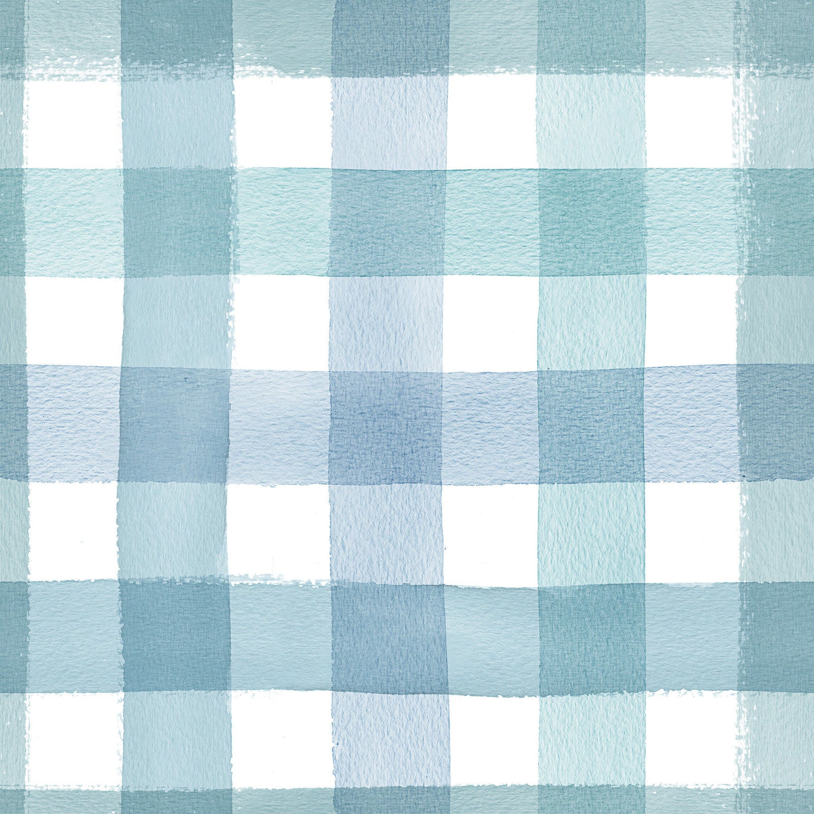 Watercolor Classic Gingham Blue Wallpaper⁠