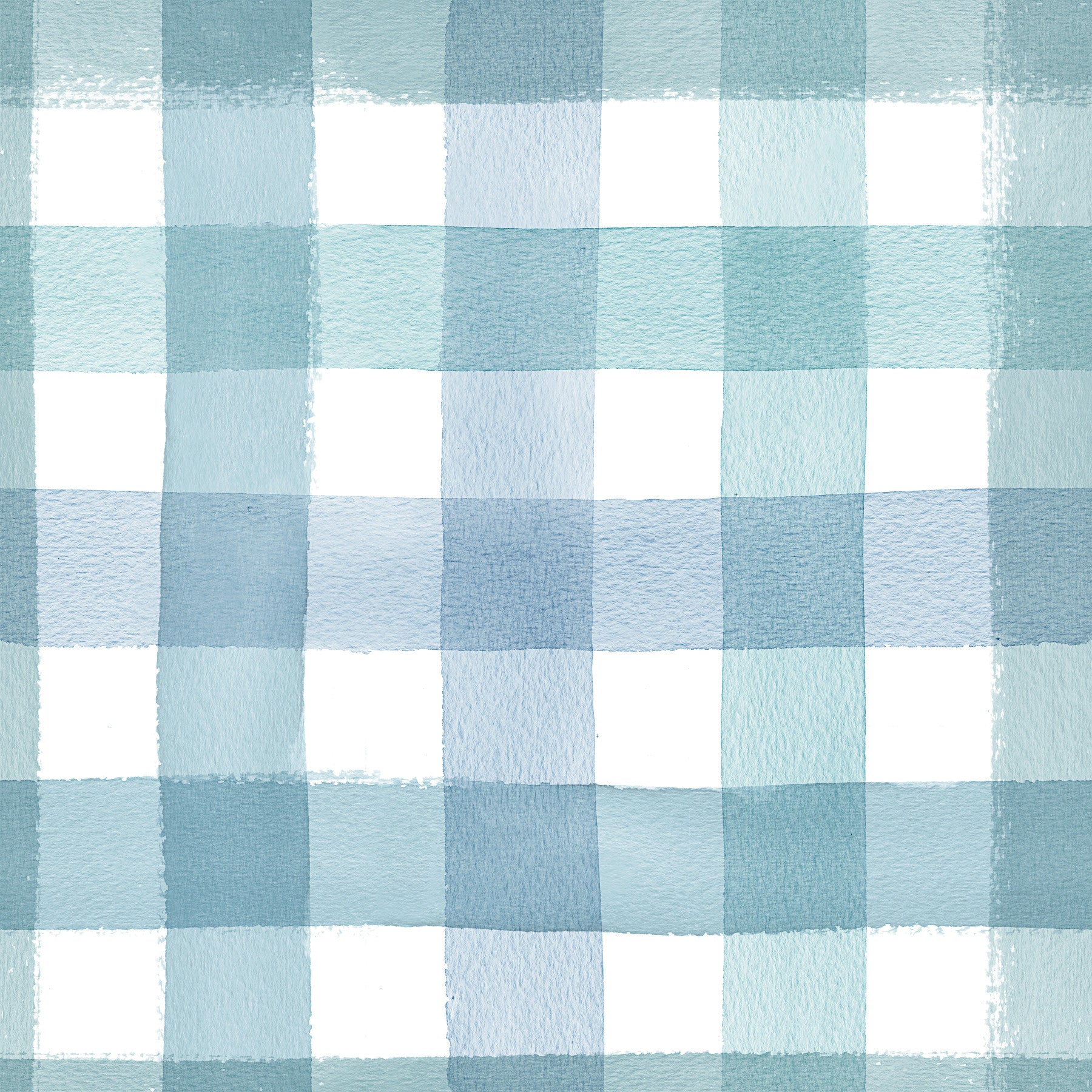 Watercolor Classic Gingham Blue Wallpaper⁠