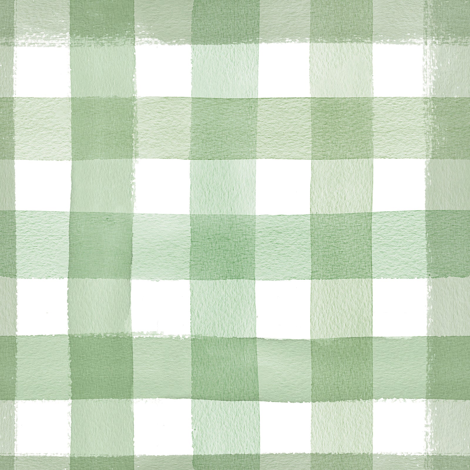 Watercolor Classic Gingham Green Wallpaper⁠