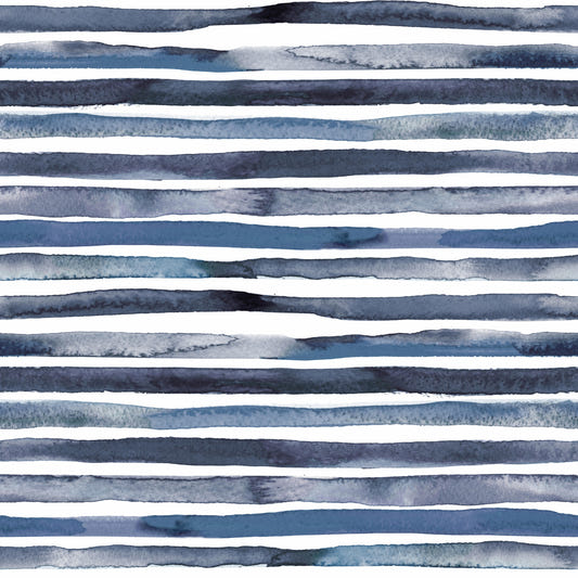 Watercolor Geometric Stripes Soft Blue Wallpaper⁠