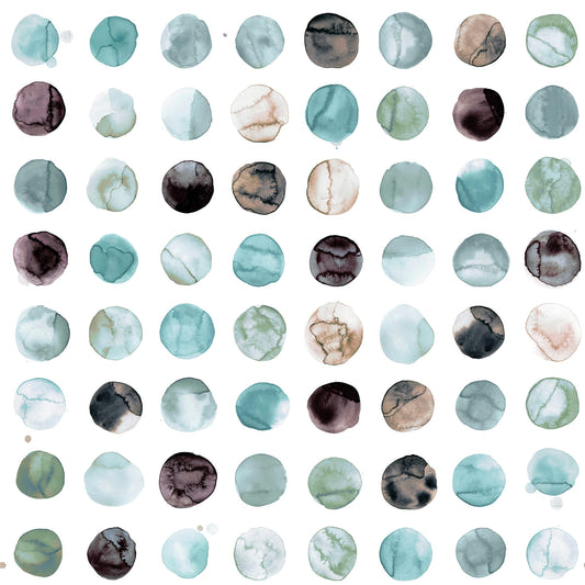 Watercolor Minimal Scandi Dots Aqua Blue Wallpaper⁠