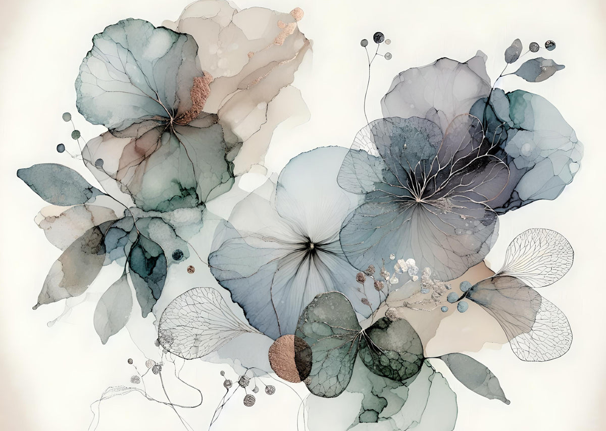 Dreamy Florals Wall Mural in your room — zoomed