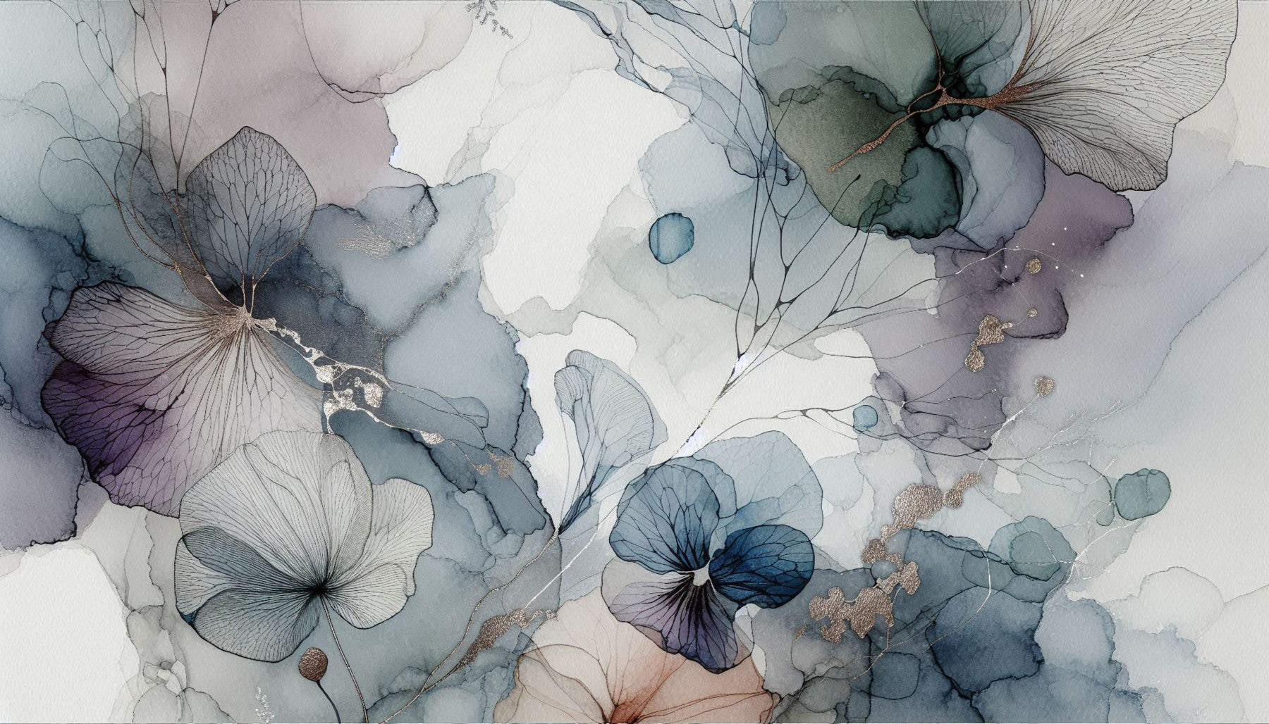 Dreamy Petals Wall Mural in your room — zoomed
