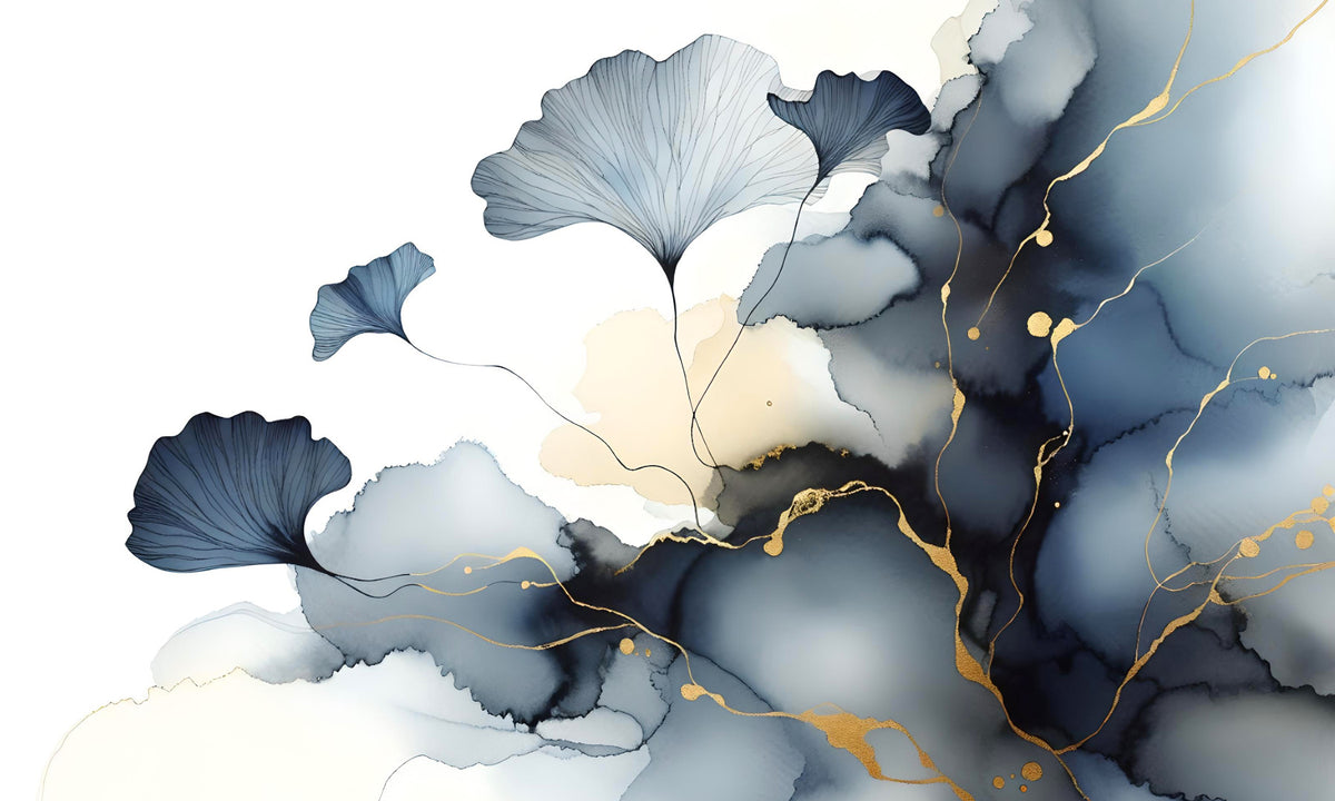 Elegant Ginkgo Veil Wall Mural in your room — zoomed