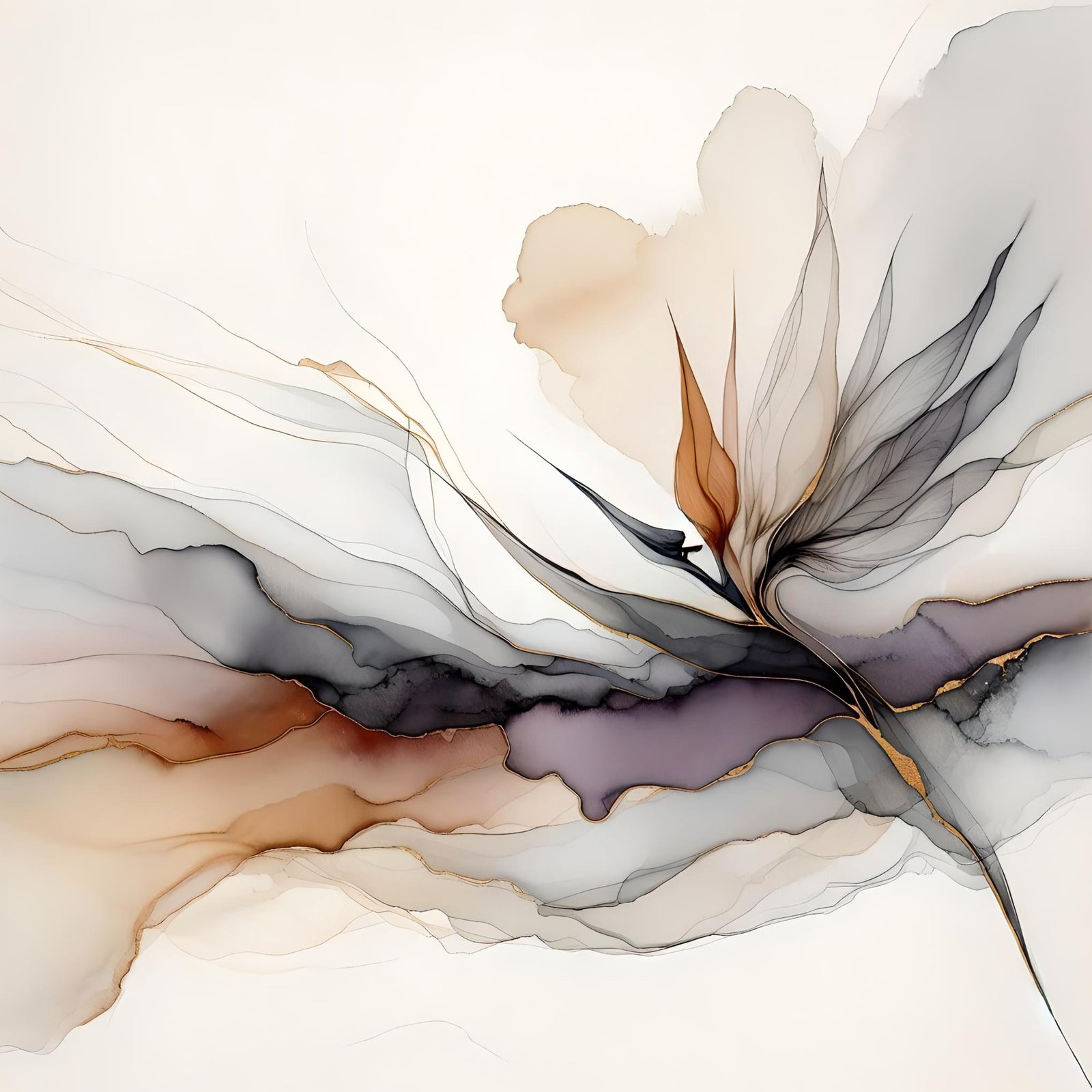 Inky Bird of Paradise Wall Mural