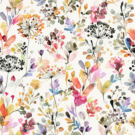 Wild Grasses Whimsical Wallpaper⁠