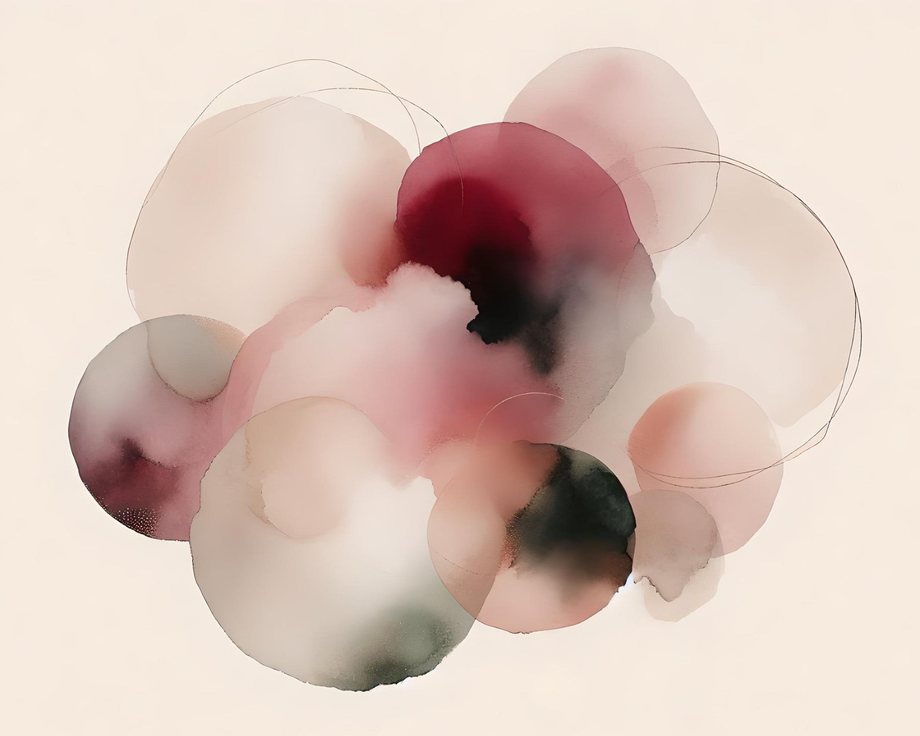 Soft Tones Artistic Flow Wall Mural in your room — zoomed