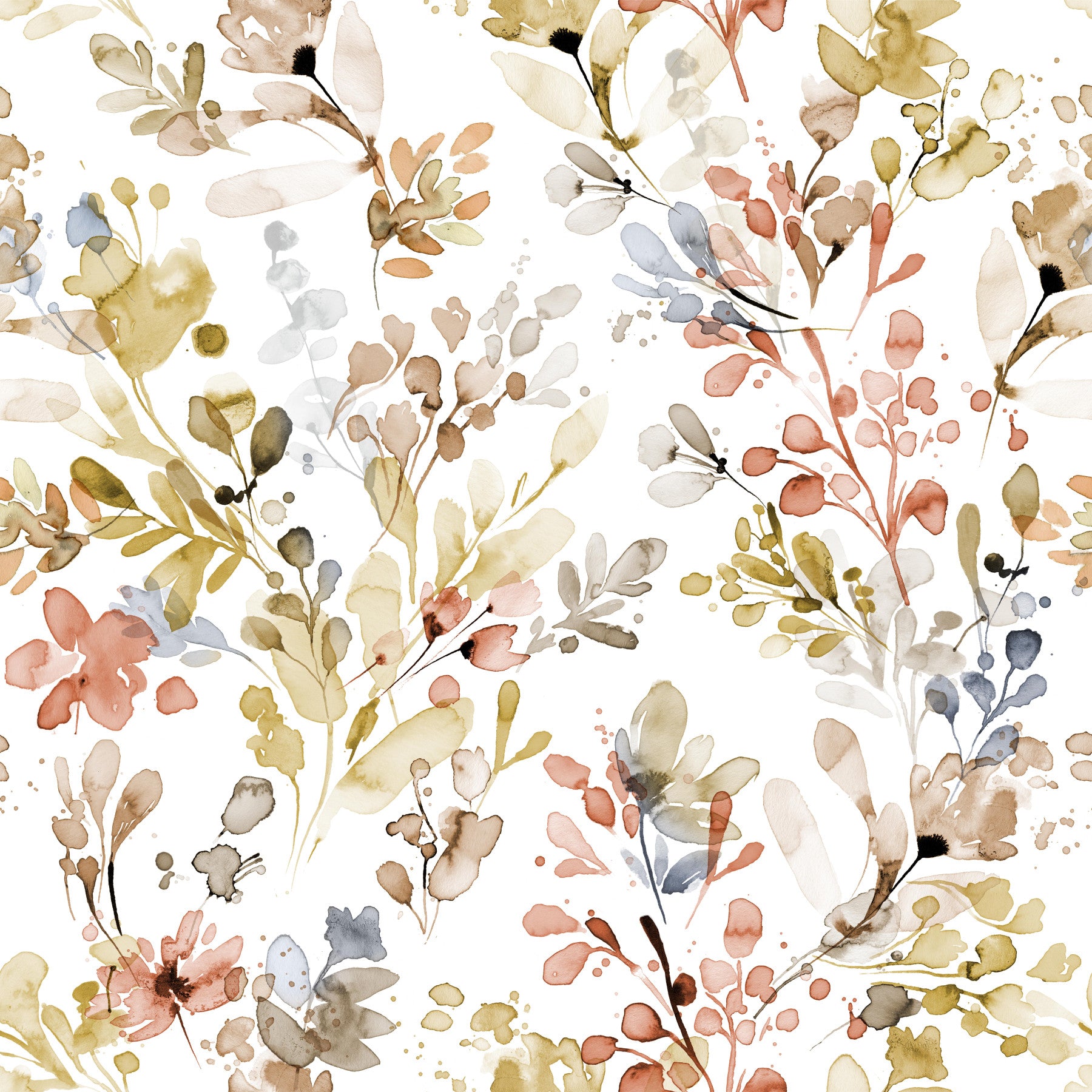 Wild Nature Plants Gold Wallpaper⁠