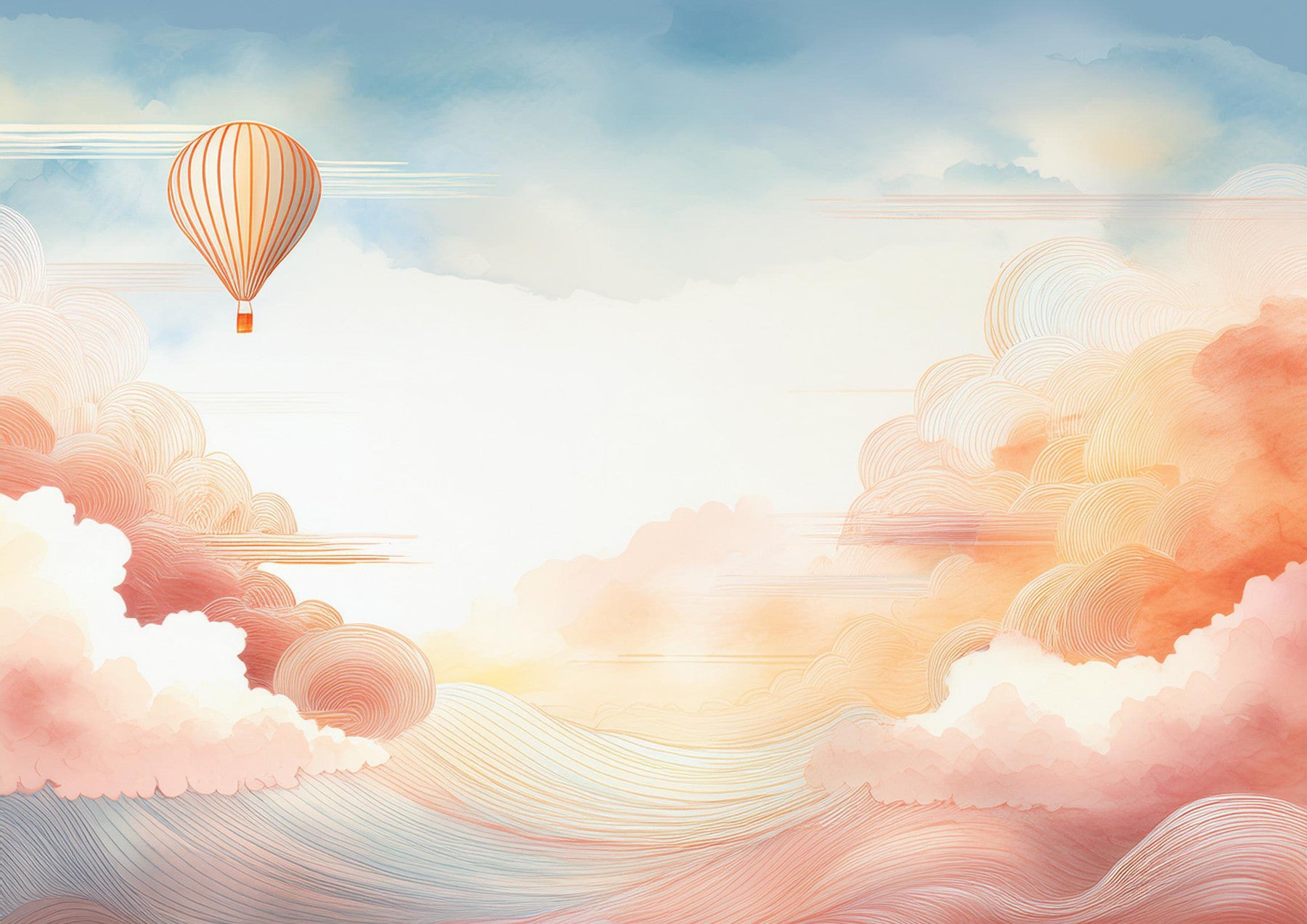Pastel Cloudscape Bliss Wall Mural