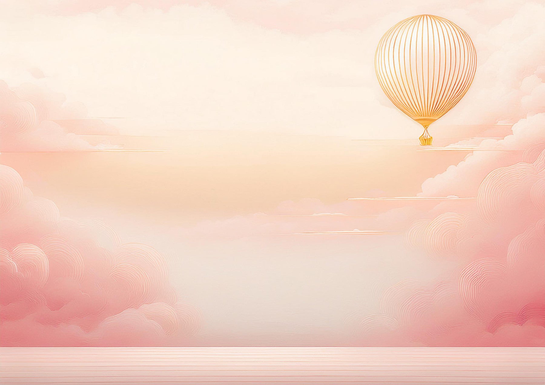 Rose Blush Sky Wall Mural