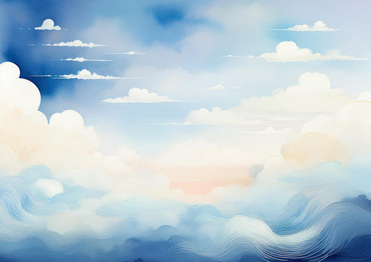 Celestial Blue Sky Wall Mural