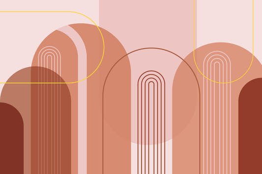 Modern Mid-Century Archways Wall Mural