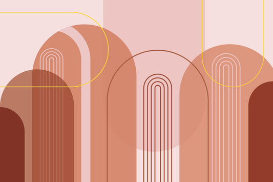 Modern Mid-Century Archways Wall Mural