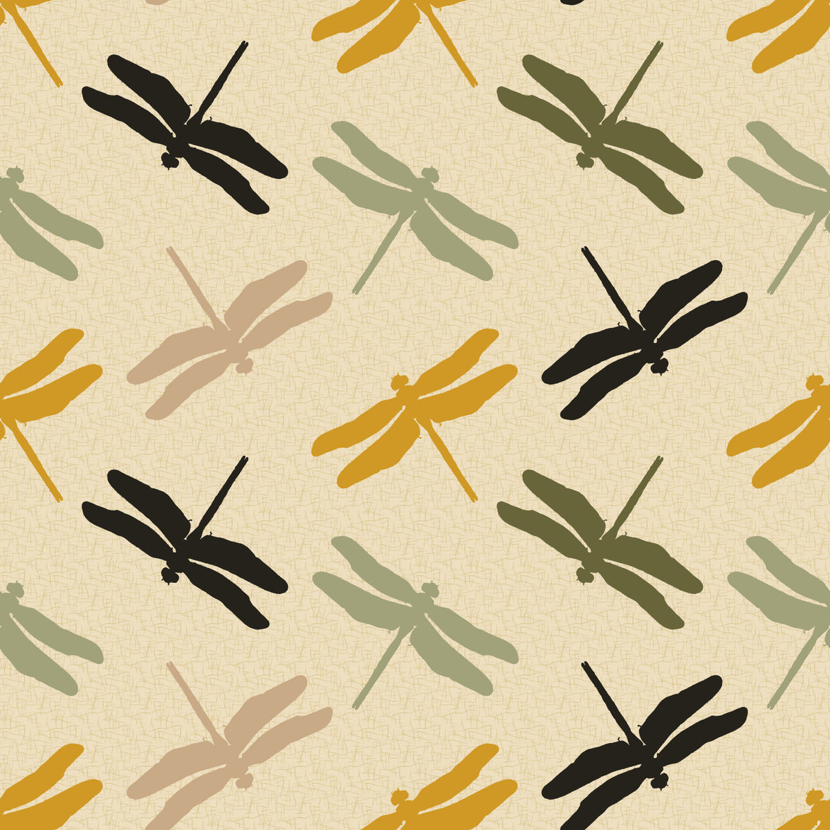 Dragonflies Flying Mustard Green Wallpaper⁠