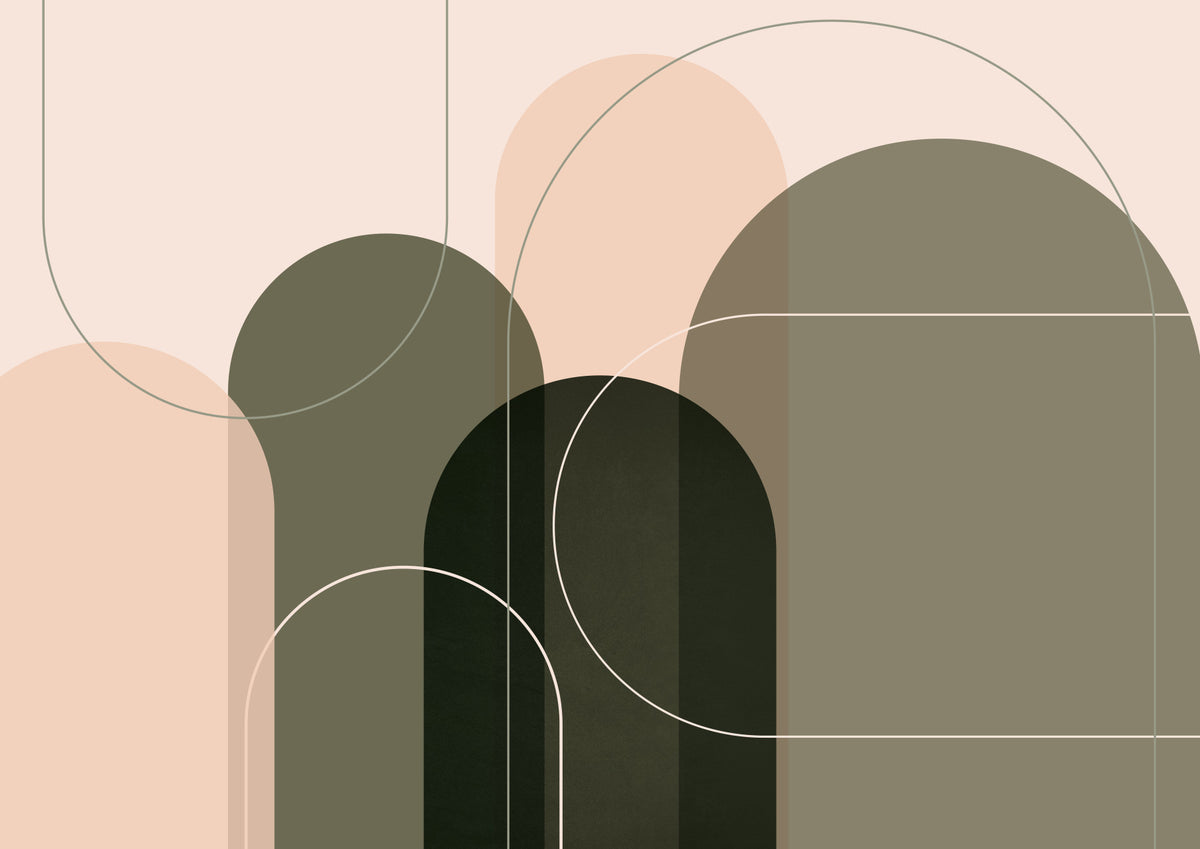 Mid-Century Modern Abstraction Wall Mural