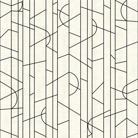 Elegant Lines Decor Black and White Wallpaper⁠