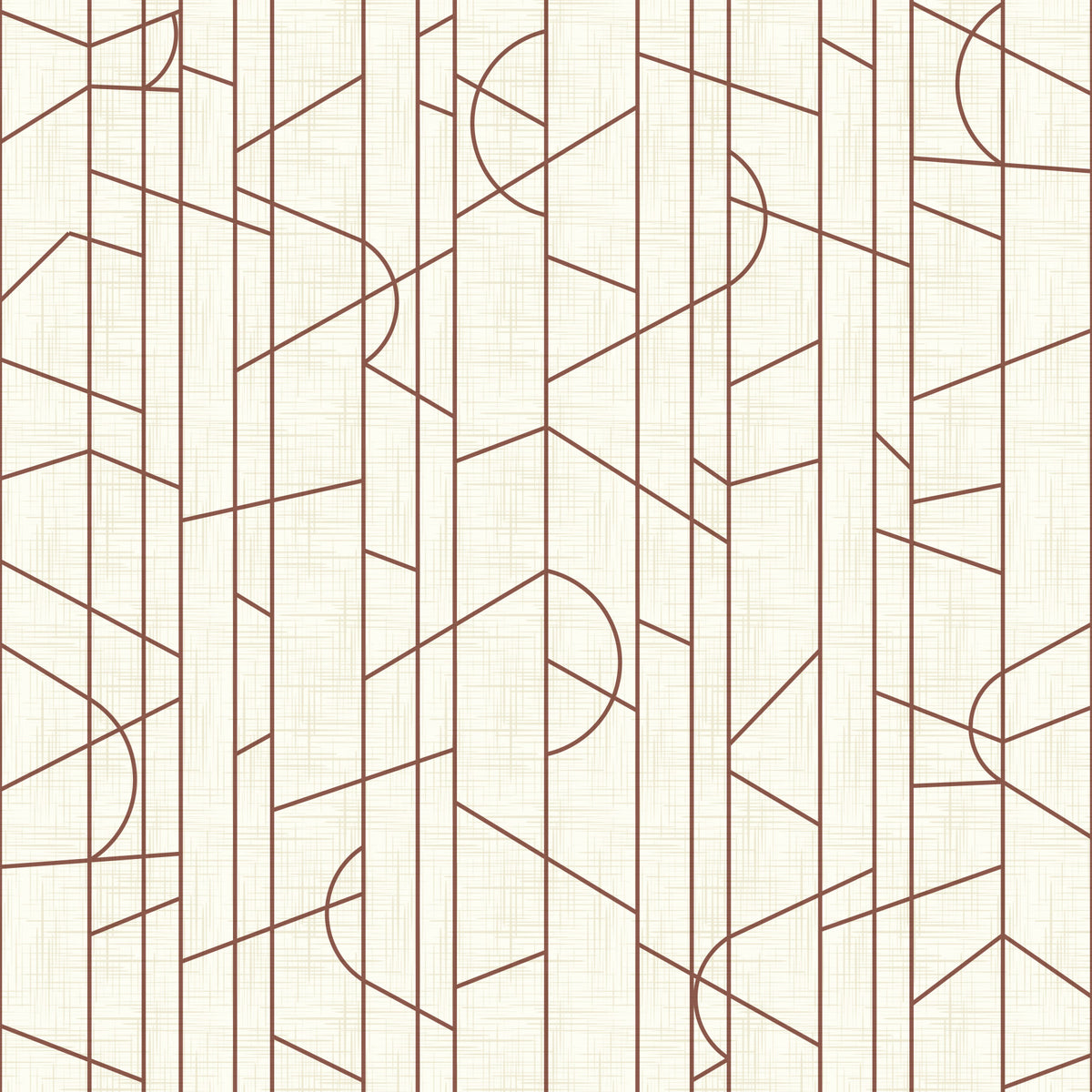 Elegant Lines Decor Bright Rust Wallpaper⁠