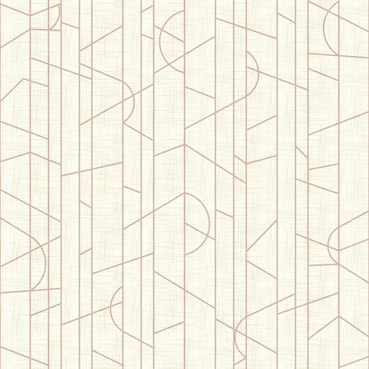 Elegant Lines Decor Bright Rosy Wallpaper⁠