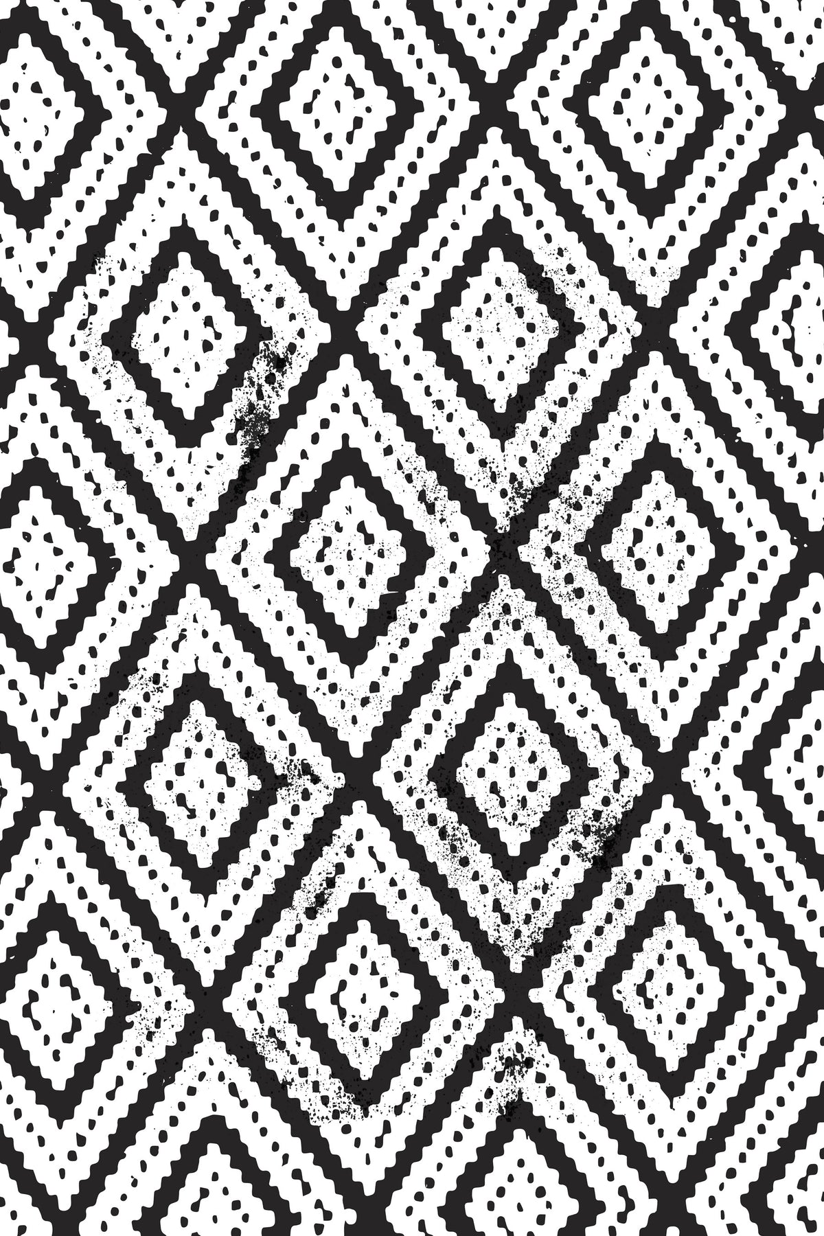 Monochromatic Mosaic Wall Mural in your room — zoomed