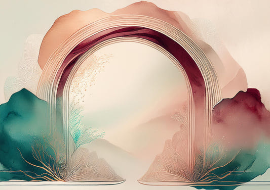 Teal Dream Portal Wall Mural