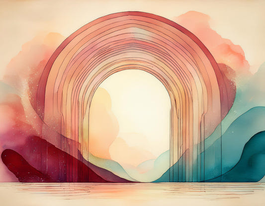 Rainbow Dream Portal Wall Mural