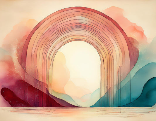 Rainbow Dream Portal Wall Mural