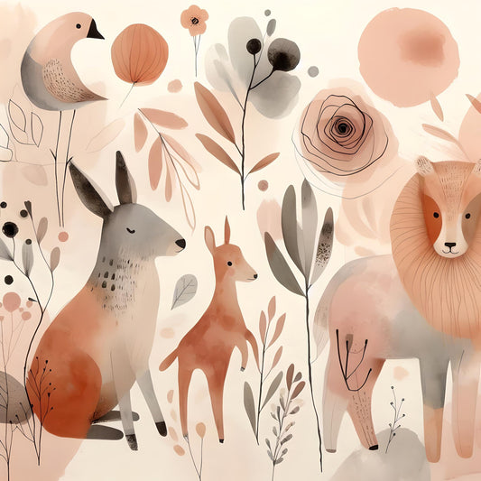 Whimsical Wild Things Wall Mural