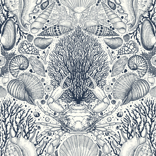 Undersea Treasures: Botanical Ocean Wallpaper⁠