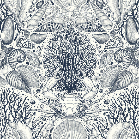 Undersea Treasures: Botanical Ocean Wallpaper⁠