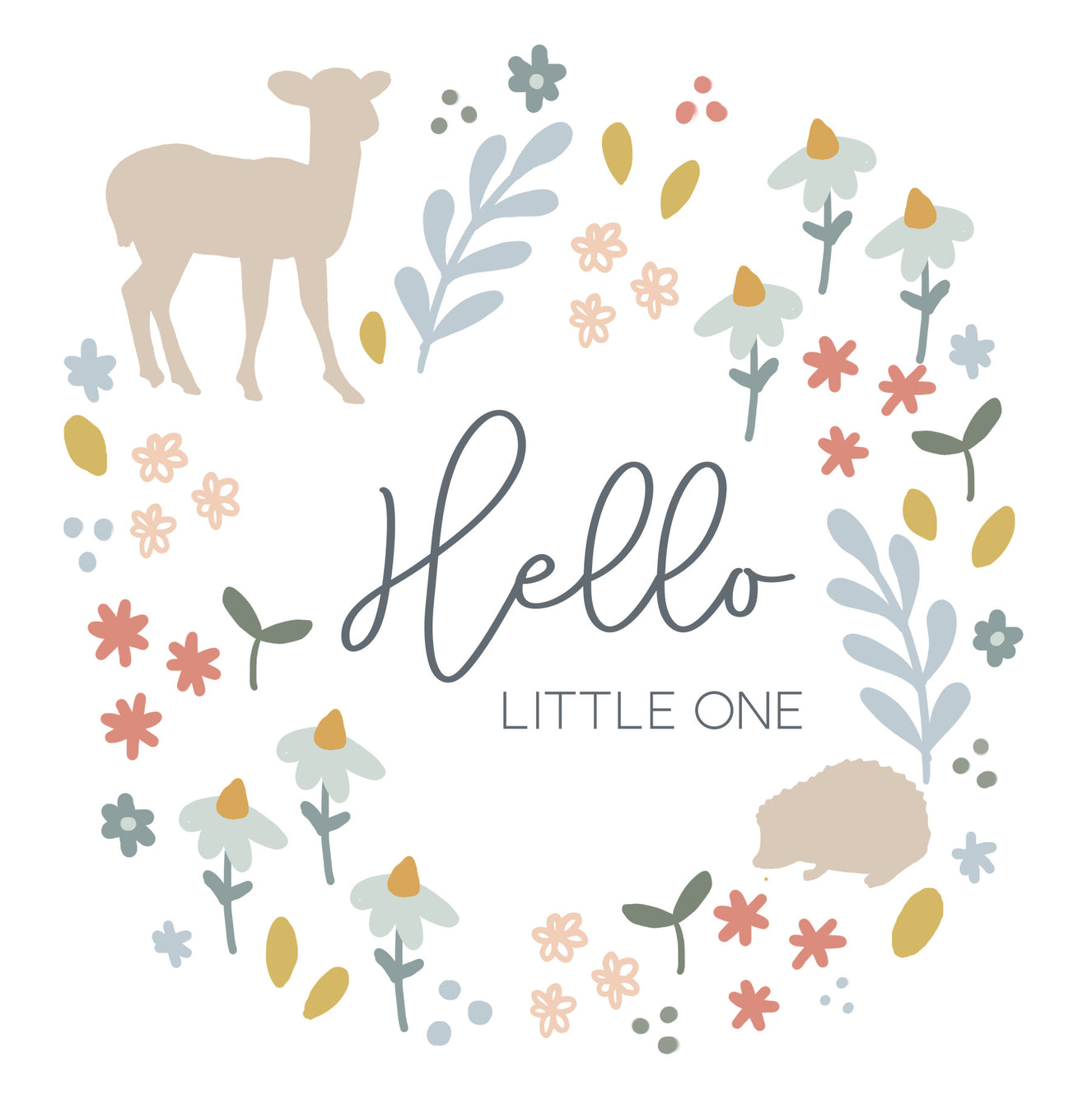 Hello Little One Woodland Mural Wall Mural
