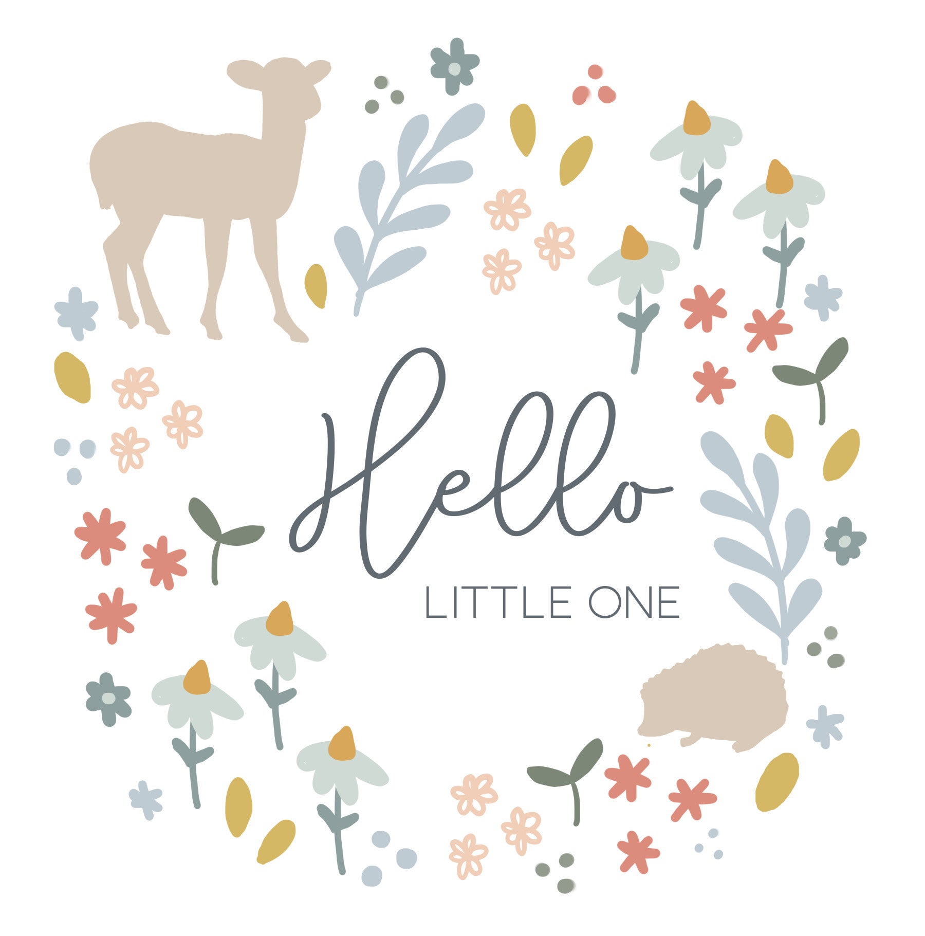 Hello Little One Woodland Mural Wall Mural