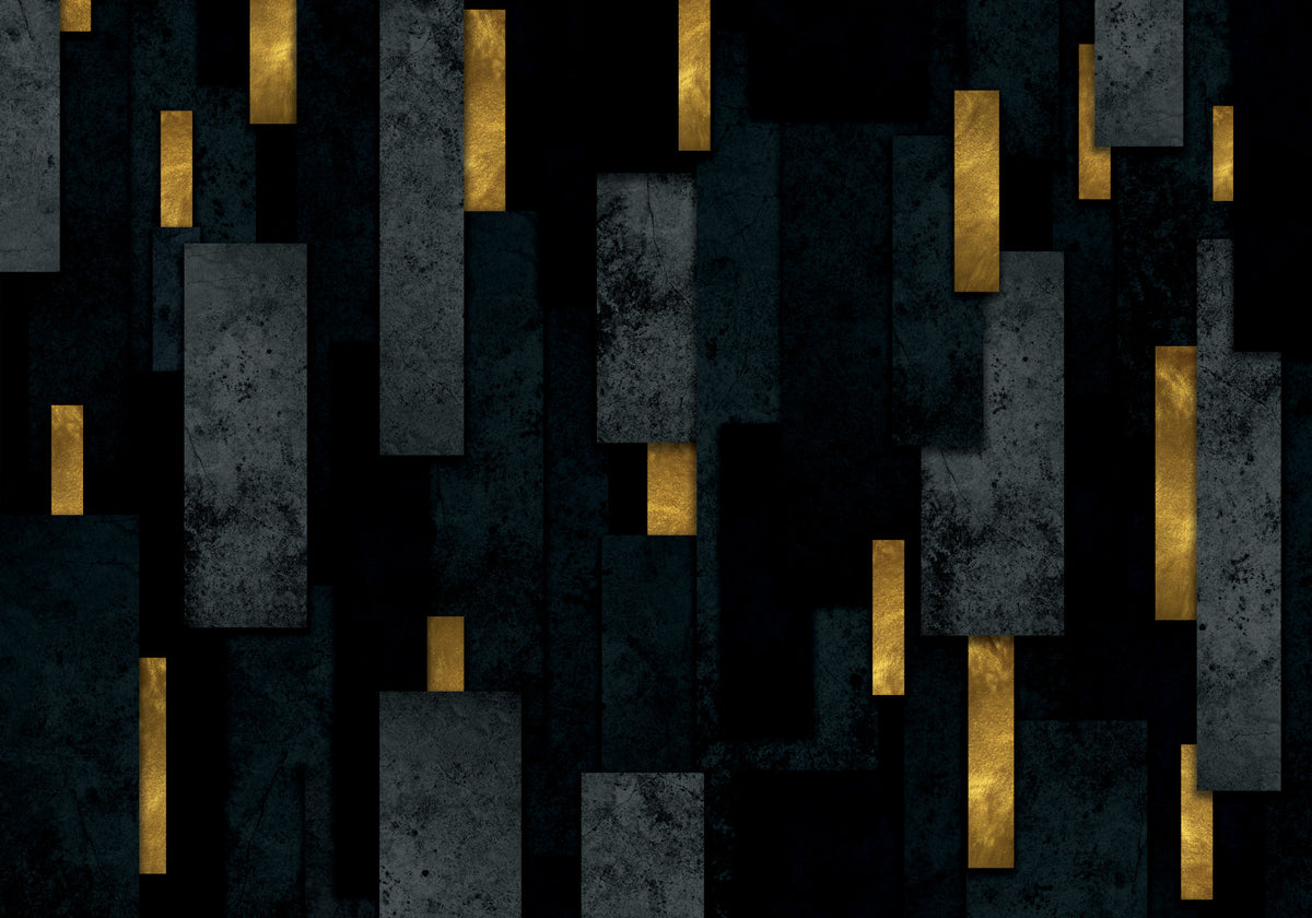 Black Urban Charcoal Spires Wall Mural in your room — zoomed