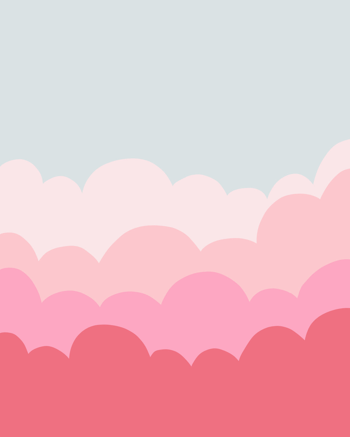 Pastel Pink Sunrise  Wall Mural