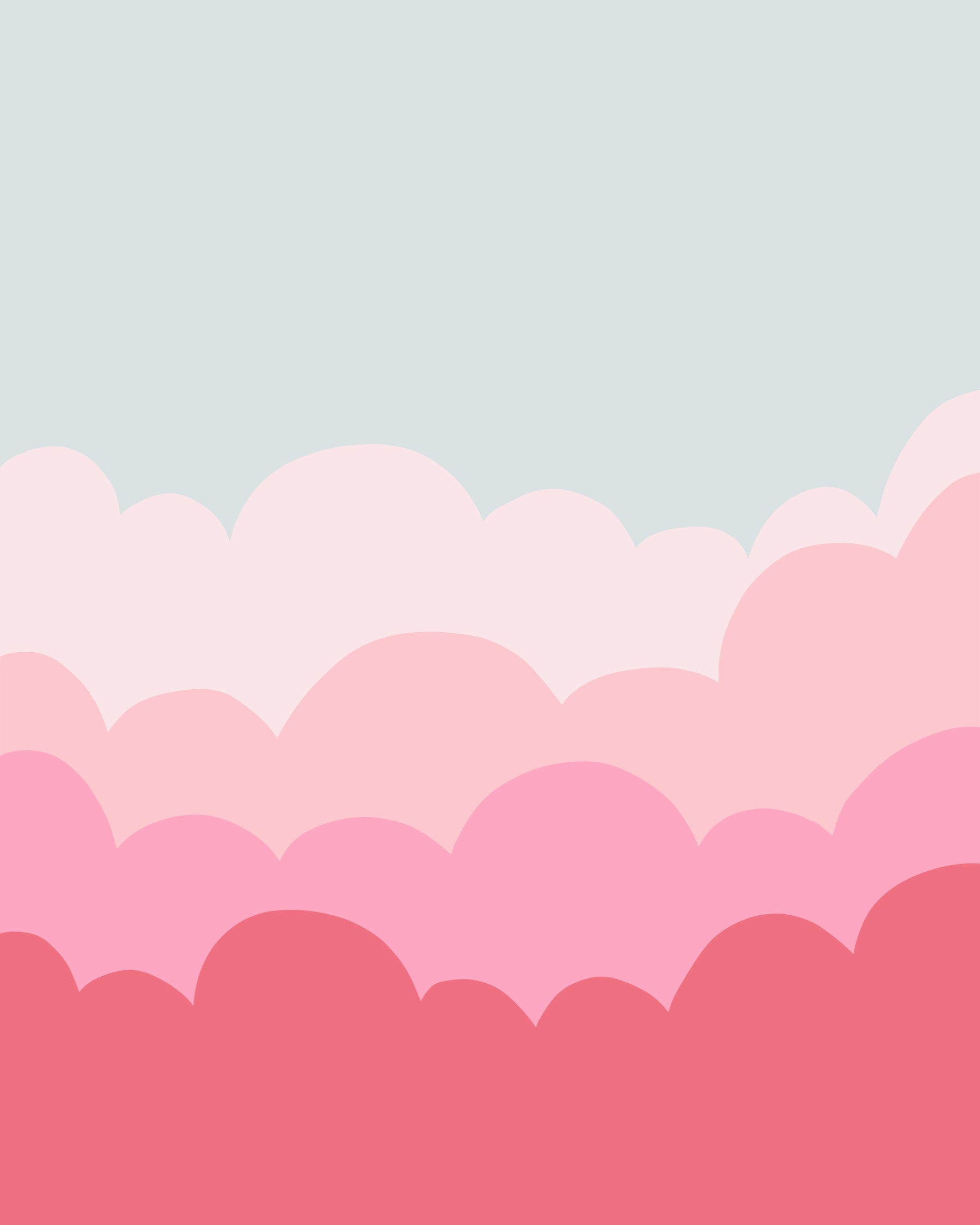 Pastel Pink Sunrise  Wall Mural