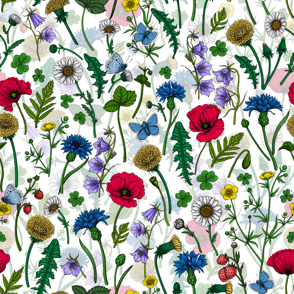 Summer Meadow Dreams Wallpaper⁠