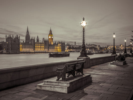 Embankment Bench Wall Mural
