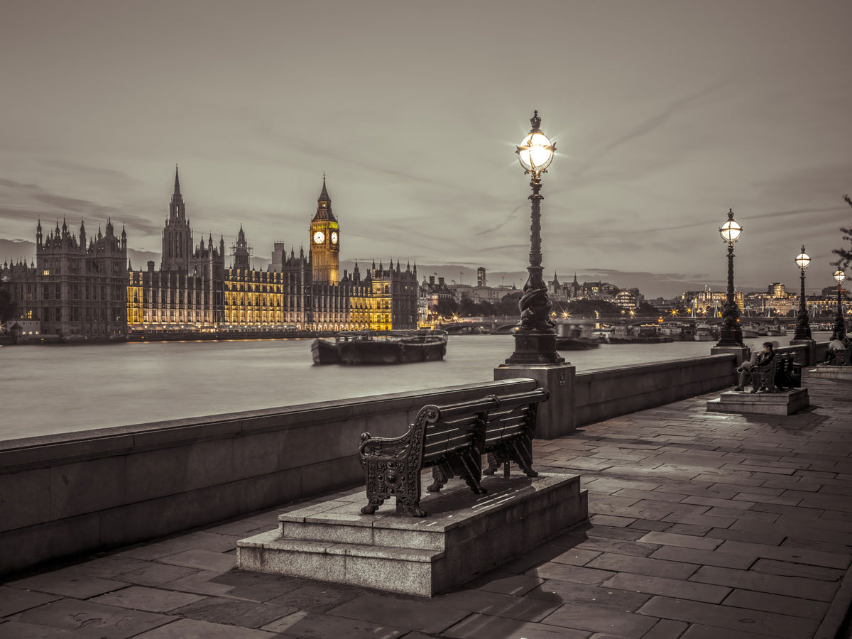 Embankment Bench Wall Mural